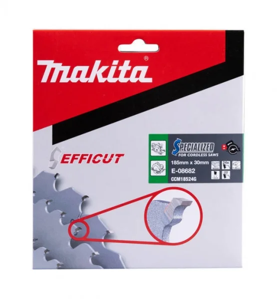 Makita e-08682 efficut lama tct per sega circolare 185x30 mm per legno - dettaglio 2