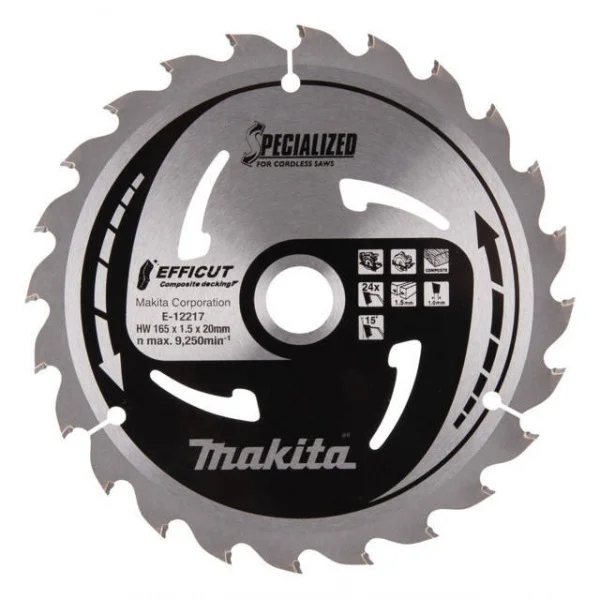 Makita e-12217 efficut lama per sega circolare 165x20 mm per legno - dettaglio 1