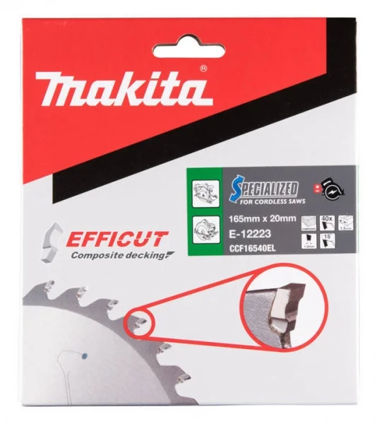 Makita e-12223 efficut lama per sega circolare 165x20 mm per legno - dettaglio 2