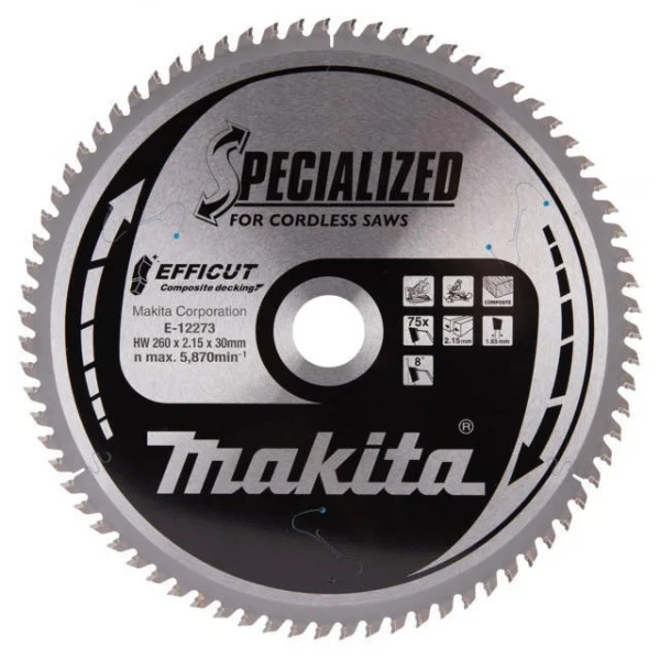 Makita e-12273 efficut lama per sega circolare 260x30 mm per legno - dettaglio 1