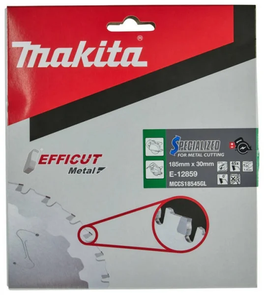 Makita e-12859 specialized efficut lama per sega circolare 185x30 mm per metallo - dettaglio 2