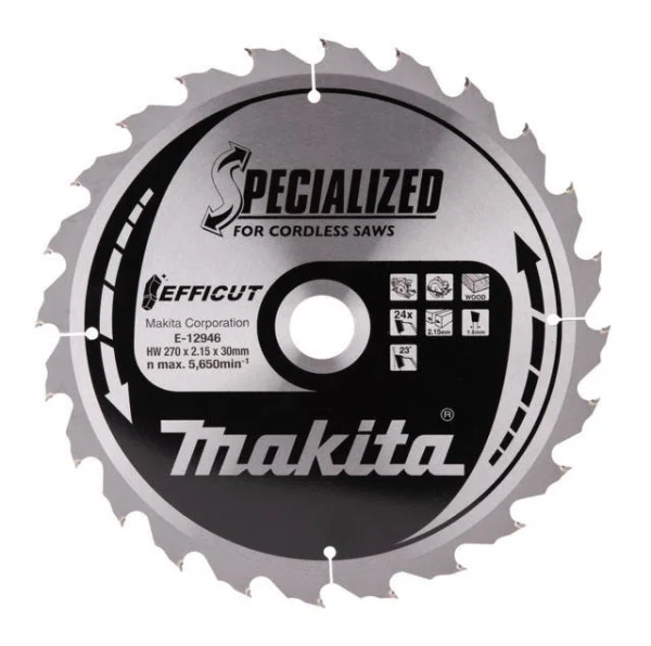 Makita e-12946 efficut lama tct per sega circolare 270x30 mm per legno - dettaglio 1