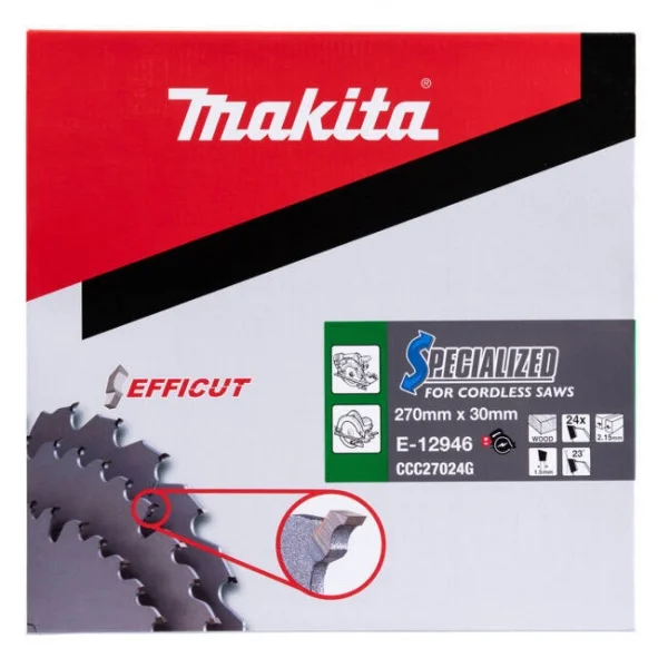 Makita e-12946 efficut lama tct per sega circolare 270x30 mm per legno - dettaglio 2