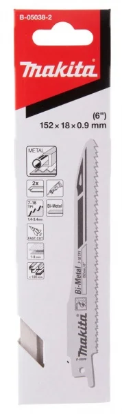 Makita b-05038 lama per seghetti a batteria 152x0,9 mm per metallo 5 pz. - dettaglio 2