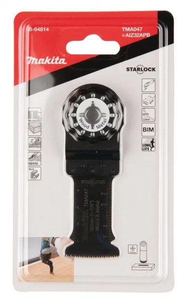 Makita b-64814 tma047 lama per utensile multifunzione starlock per legno e metallo - dettaglio 2