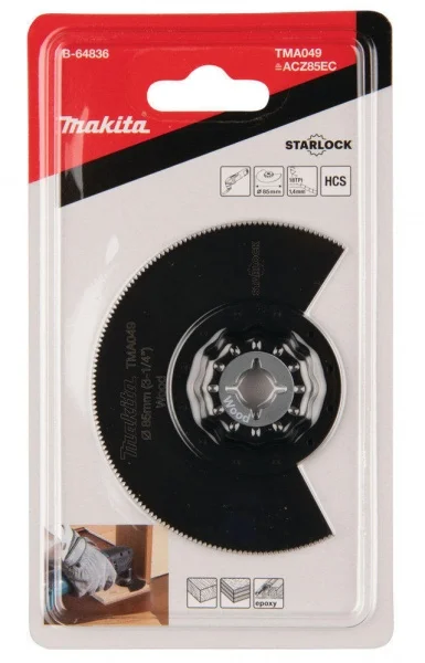 Makita b-64836 tma049 lama per utensile multifunzione starlock per legno - dettaglio 2