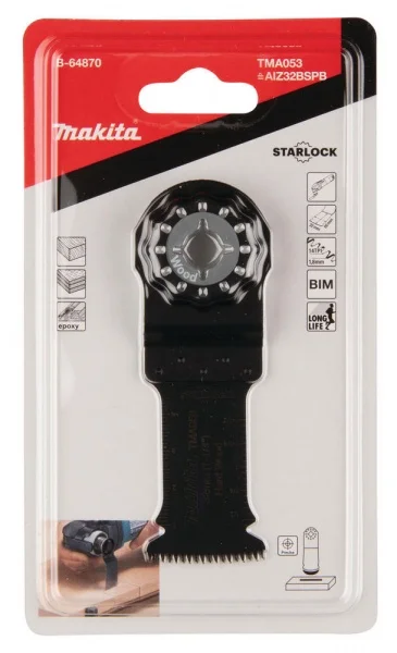 Makita B-64870 TMA053 Lama per utensile multifunzione Starlock per legno - B-64870