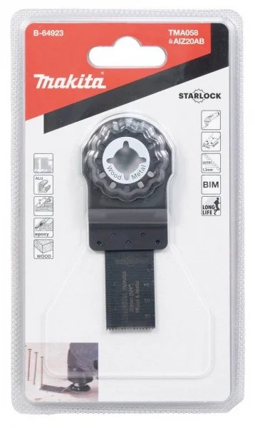 Makita b-64923 tma058 lama per utensile multifunzione starlock per metallo - dettaglio 3