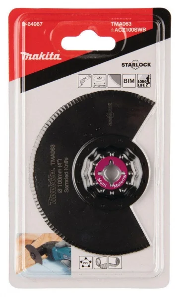 Makita b-64967 tma063 lama per utensile multifunzione starlock per materiali vari - dettaglio 2