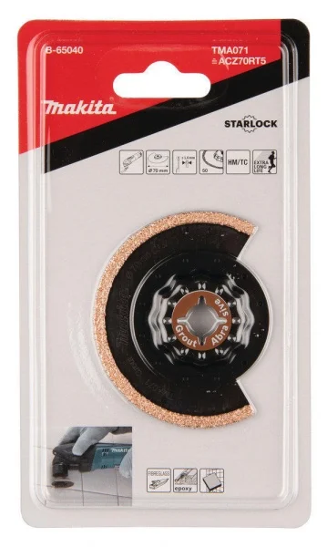 Makita b-65040 tma071 lama abrasiva per utensile multifunzione starlock per piastrelle - dettaglio 2