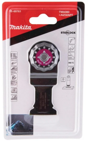 Makita b-69761 tma080 lama per utensile multifunzione starlock per fibra di vetro e carbonio - dettaglio 2