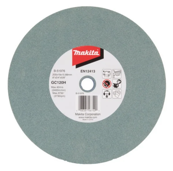 Makita b-51976 gc120h disco abrasivo per mola da banco 205 mm per metallo non ferroso - dettaglio 1