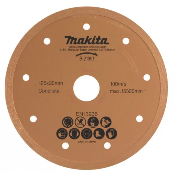 Makita b-21951 disco diamantato ad umido 125x20 mm corona continua - dettaglio 1