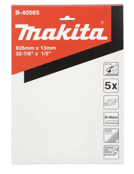 Makita b-40565 lama a nastro bimetallica 835x13 mm per acciaio 5 pz. - dettaglio 3