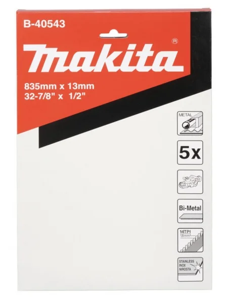 Makita b-40543 lama a nastro bimetallica 835x13 mm per acciaio 5 pz. - dettaglio 3