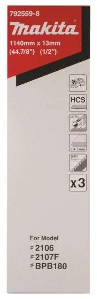 Makita 792559-8 lama a nastro 1140x13 mm per metalli e plastiche 3 pz. - dettaglio 2
