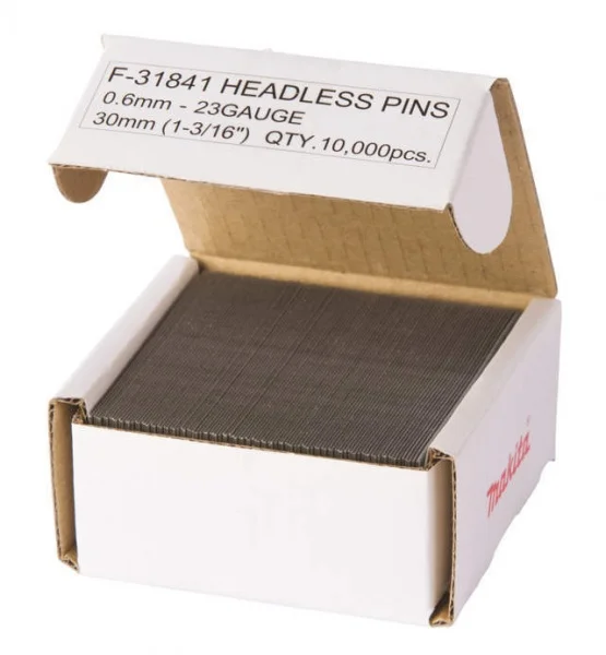 Makita f-31841 spilli 0,6x30 mm 23 gauge in acciaio zincato 10.000 pz. - dettaglio 2