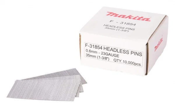 Makita f-31854 spilli 0,6x35 mm 23 gauge in acciaio zincato 10.000 pz. - dettaglio 1