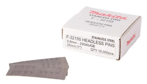 Makita f-32155 spilli 0,6x25 mm 23 gauge in acciaio inox 10.000 pz. - dettaglio 1