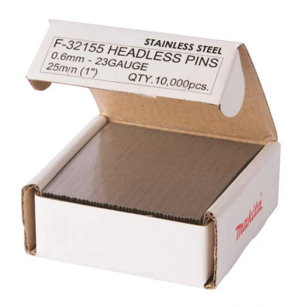 Makita f-32155 spilli 0,6x25 mm 23 gauge in acciaio inox 10.000 pz. - dettaglio 2