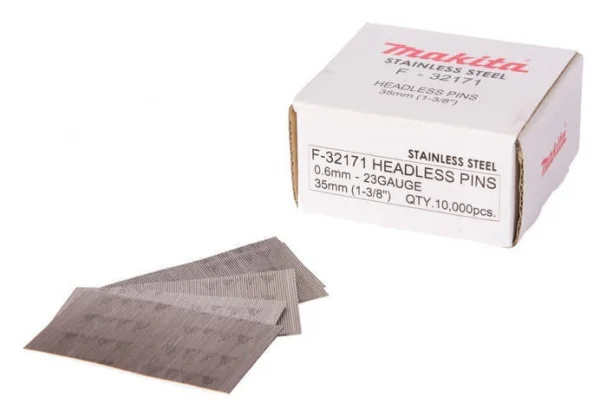 Makita f-00097 spilli 0,6x25 mm 23 gauge in acciaio inox marrone 3.000 pz. - dettaglio 1