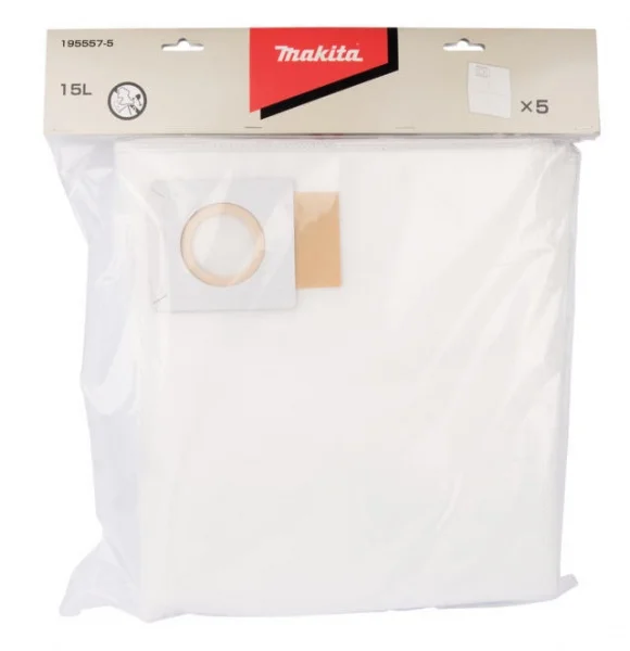 Makita 195557-5 sacchetto raccogli polvere in tnt per aspiratori 5 pz. - dettaglio 2