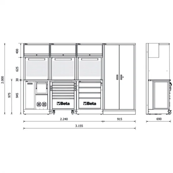 Beta rsc50 g combinazione completa arredamento officina 050001035 - dettaglio 2