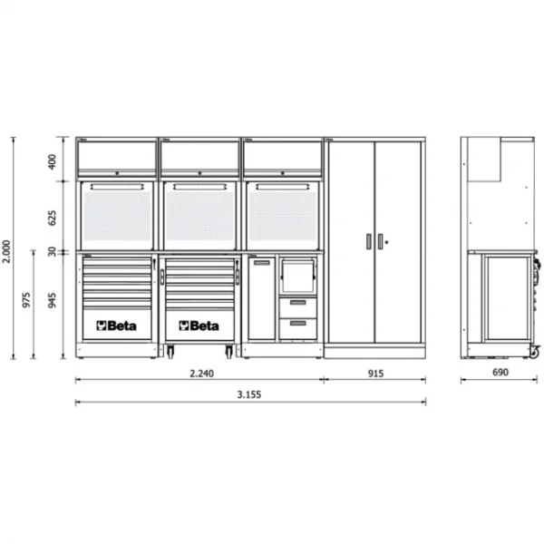 Beta rsc50 f combinazione completa arredamento officina 050001030 - dettaglio 2