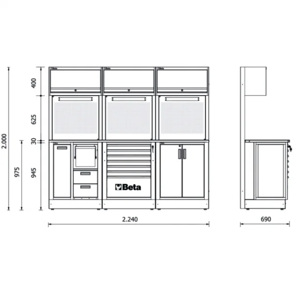 Beta rsc50 e combinazione completa arredamento officina 050001025 - dettaglio 2