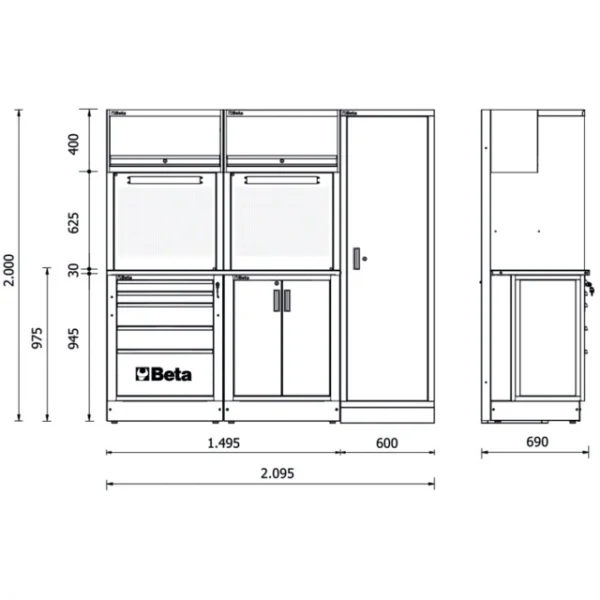 Beta rsc50 d combinazione completa arredamento officina 050001020 - dettaglio 2