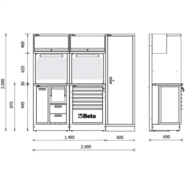 Beta rsc50 c combinazione completa arredamento officina 050001015 - dettaglio 2