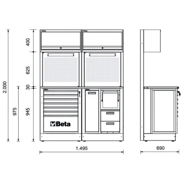 Beta rsc50 a combinazione completa arredamento officina 050001005 - dettaglio 2