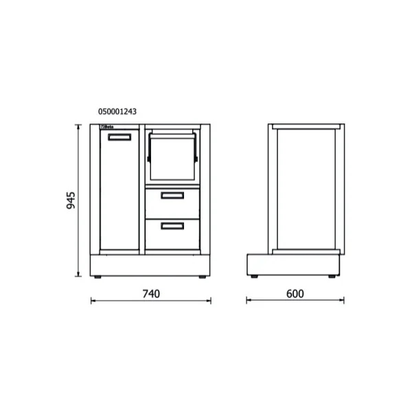 Beta rsc50 ms-2c modulo di servizio fisso per arredamento officina 050001243 - dettaglio 4