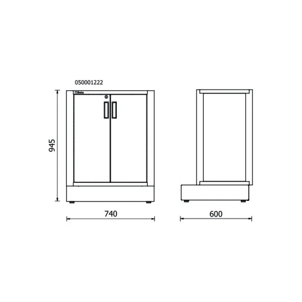 Beta rsc50 ma modulo fisso con 2 ante per arredo officina 050001222 - dettaglio 2
