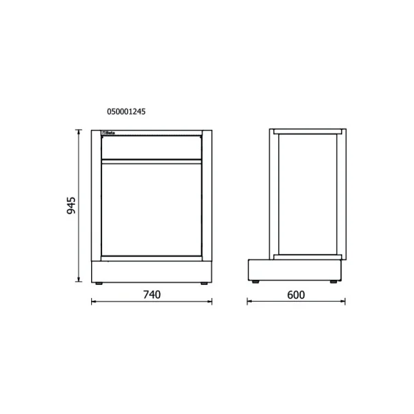 Beta rsc50 cs modulo fisso arredo officina per raccolta differenziata 050001245 - dettaglio 3