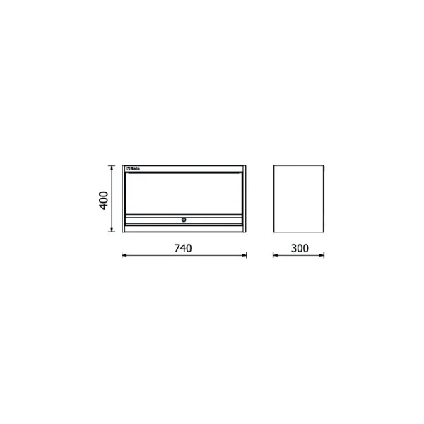 Beta rsc50 pm modulo pensile a muro per arredo officina 050001302 - dettaglio 3