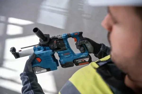 Bosch gbh 18v-22 + gde 18v-12 tassellatore brushless sds plus a batteria 18 v 0611924003 - dettaglio 3