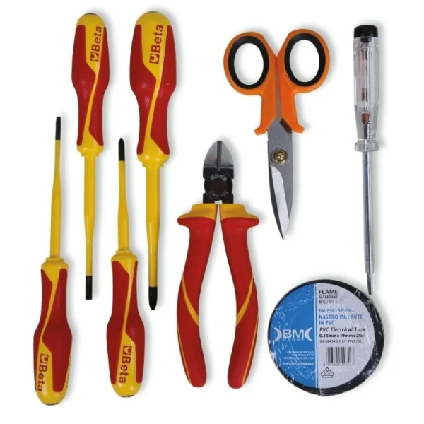 Beta 2005pa/et fondina porta attrezzi con assortimento per elettrotecnica 8 pz. 020050035 - dettaglio 2