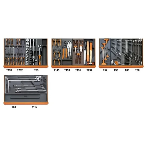Beta 5904va/t assortimento autoriparazione in moduli rigidi 102 pz. 059040416 - dettaglio 1