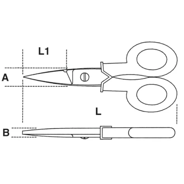 Beta 1128bmx forbici per elettricisti a lame dritte inox 011280051 - dettaglio 2