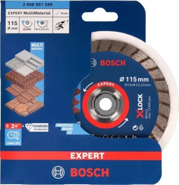 Bosch multimaterial x-lock turbo disco diamantato expert per smerigliatrice - dettaglio 2