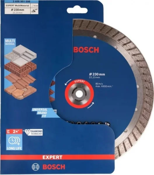 Bosch multimaterial turbo disco diamantato expert per smerigliatrice - dettaglio 2