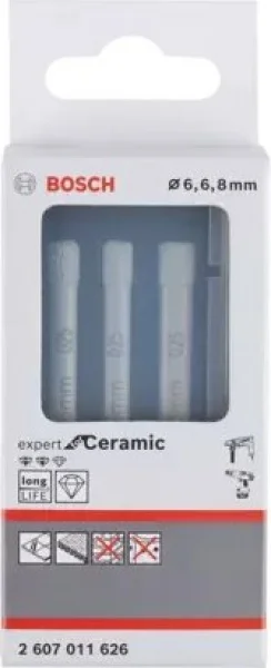 Bosch expert for ceramic set di punte diamantate 3 pz. - dettaglio 2