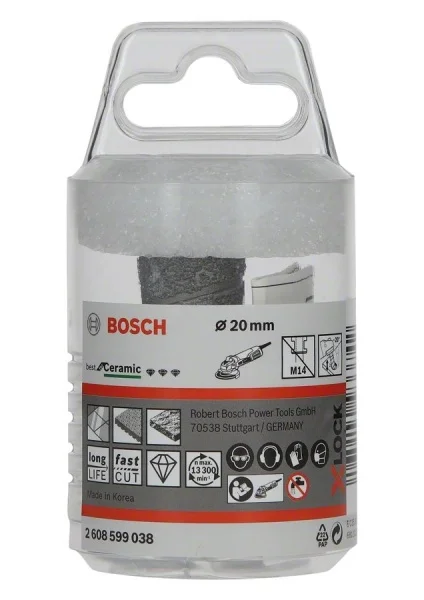 Bosch x-lock best for ceramic dry speed fresa diamantata allarga foro a secco 20x35 mm - dettaglio 2