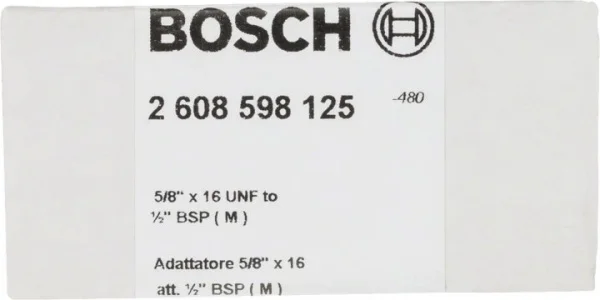 Bosch 2608598125 adattatore per corona diamantata 5/8" x 16 unf - g 1/2" - dettaglio 2