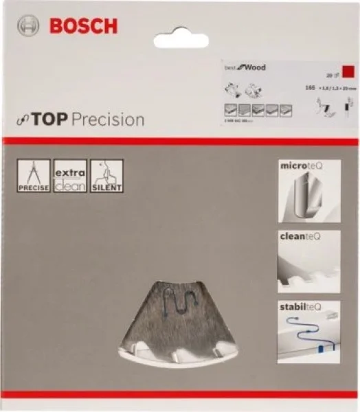 Bosch top precision best for wood lama per seghe circolari 165x20 mm per legno 2608642385 - dettaglio 2
