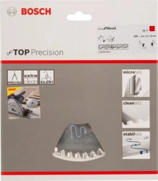 Bosch top precision best for wood lama per seghe circolari 165x20 mm per legno 2608642384 - dettaglio 2