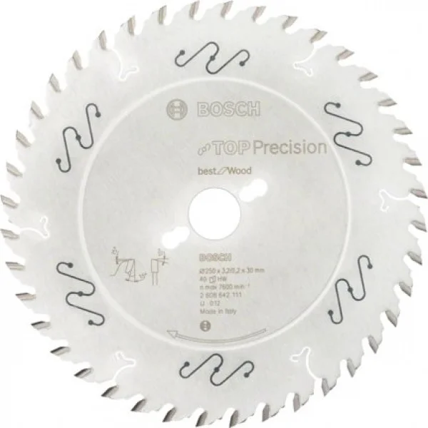 Bosch top precision best for wood lama per seghe da banco 250x30 mm per legno 2608642111 - dettaglio 1