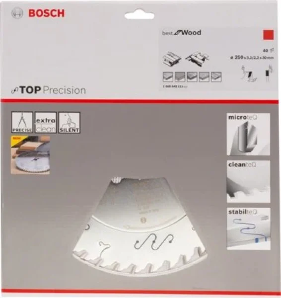 Bosch top precision best for wood lama per seghe da banco 250x30 mm per legno 2608642111 - dettaglio 2