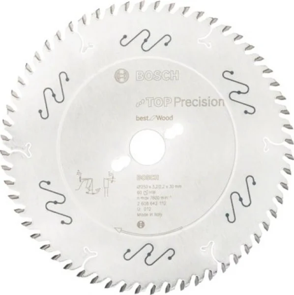 Bosch top precision best for wood lama per seghe da banco 250x30 mm per legno 2608642112 - dettaglio 1